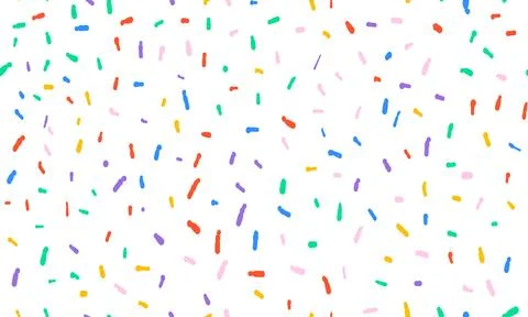 Colorful small dash seamless pattern on white background Stock Illustration