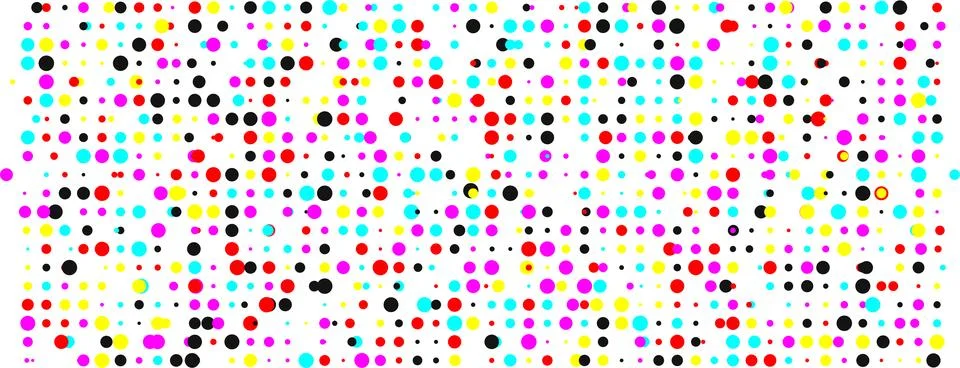 Colorful Small Dot Pattern on White Background with Vibrant Hues Illustrazione stock