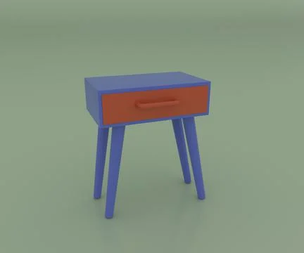 Colorful small table icon 3d illustration, minimal 3d render illustration on  Illustrazione stock