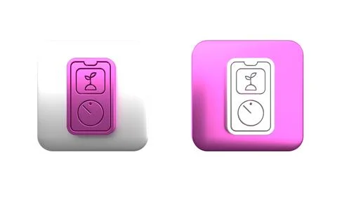 Colorful Smart farming technology - timer farm automation system in app ico.. 스톡 일러스트