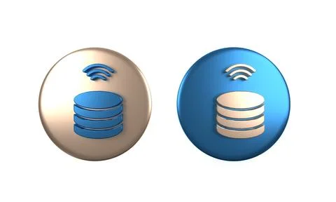 Colorful Smart Server, Data, Web Hosting icon isolated on white background... Illustrazione stock