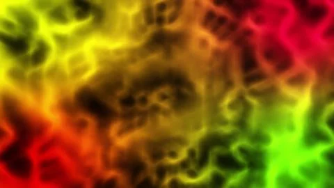 Colorful smoke background with a smooth blend of yellow, red, and green hues. Stock Illustration