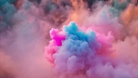 Colorful Smoke Cloud in the Sky Stock Footage 284572740