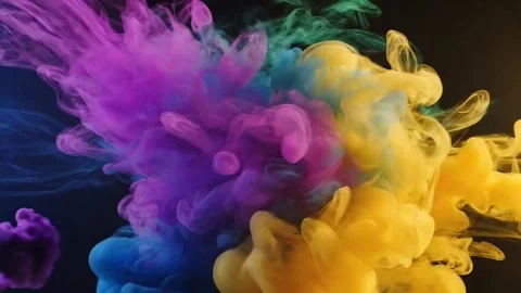 Colorful Smoke Clouds Stock Footage 340878641