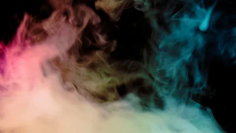 Colorful smoke on dark background Stock Footage 95116411
