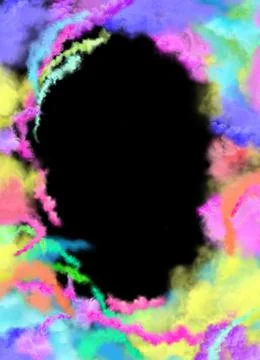 Colorful  smoke with empty place for text. Colorful smoke explosion mixed vie 스톡 일러스트