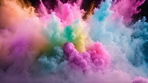 Colorful Smoke Explosion Stock Footage 284572596