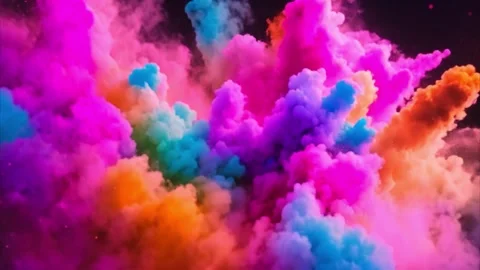Colorful Smoke Explosion Stock Footage 284572600