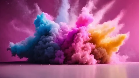 Colorful Smoke Explosion Stock Footage 284572630
