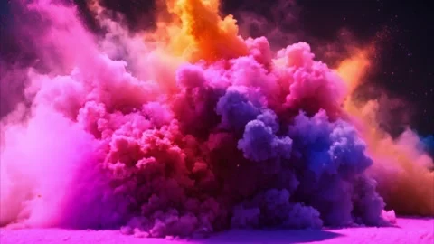 Colorful Smoke Explosion 動画素材 284572719