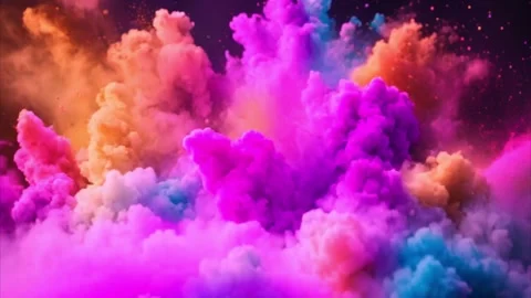 Colorful Smoke Explosion Stock Footage 284572789