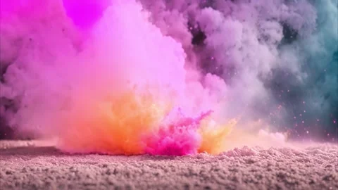 Colorful Smoke Explosion Stock Footage 284572793