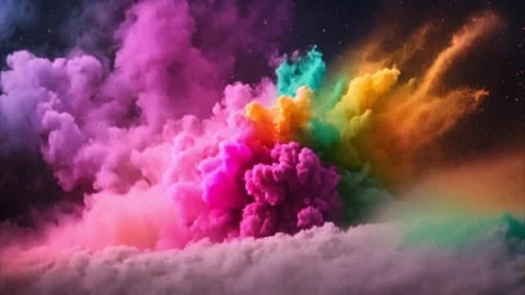 Colorful Smoke Explosion Stock Footage 284572804