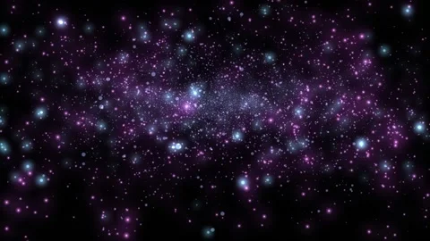 Colorful smoke particles exploding in black background Stock Footage 138551755