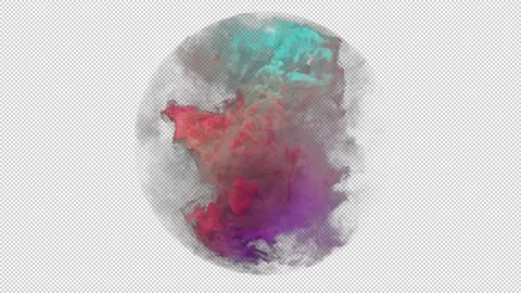 Colorful Smoke In Sphere Stock Footage 220463086