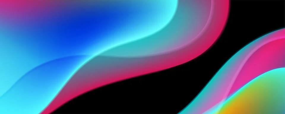 Colorful smooth blurred waves abstract background 스톡 일러스트