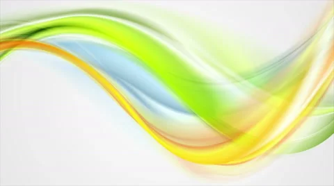 Colorful smooth flowing waves animated background Stock Footage