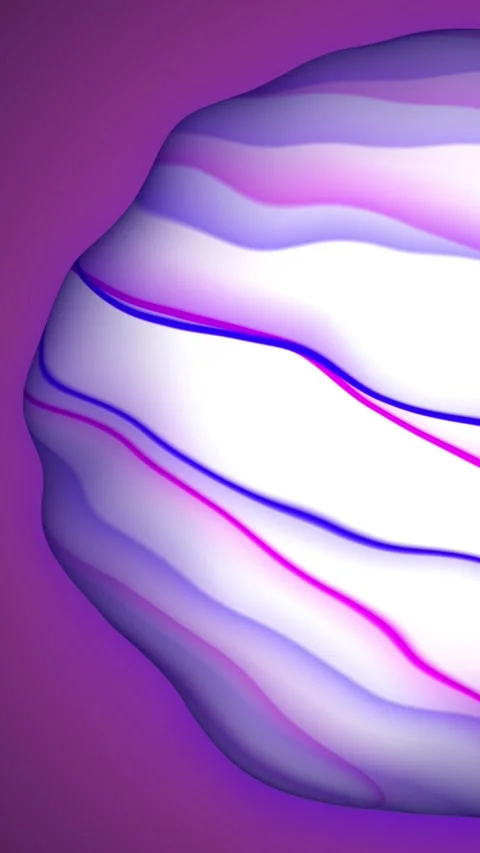 Colorful smooth spinning 3D sphere on violet background. Mesmerizing animat.. Stock Footage 308741378