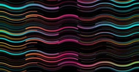 Colorful smooth wavy lines technology futuristic background Stock Illustration