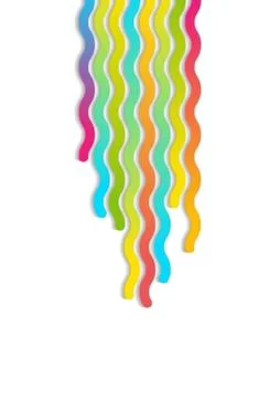 Colorful smooth zig zag curved stripes abstract corporate background Stock Illustration
