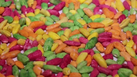 Colorful Snacks Close Up Stock Footage 101323011