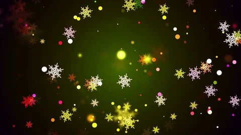 Colorful snow fall Stock Footage 84456566
