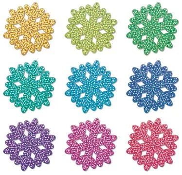 Colorful snowflakes Stock Illustration