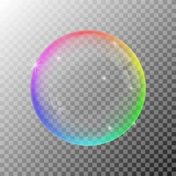 Colorful soap bubble. Illustrazione stock