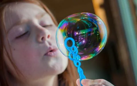 Colorful soap bubble Stock Photos
