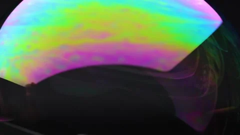 Colorful Soap Bubble Reflection in Motion Stock Footage 311503663
