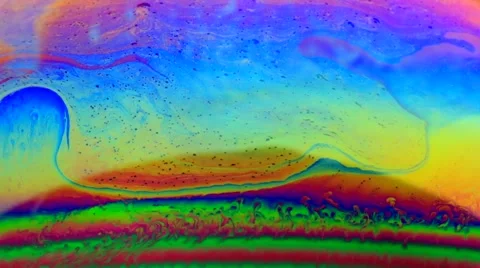 Colorful soap bubble surface texture macro Stock Footage 56750023