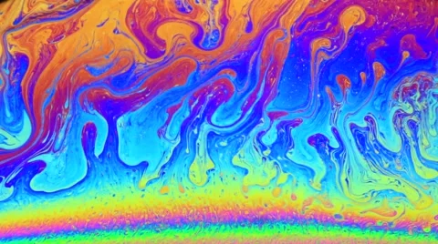 Colorful soap bubble surface texture macro Stock-Footage 56750261