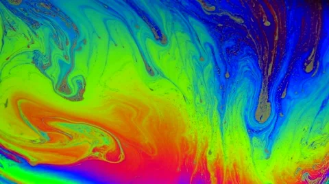Colorful soap bubble surface texture macro Stock Footage 56752907