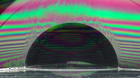 Colorful soap bubble surface texture macro Stock Footage 56764247