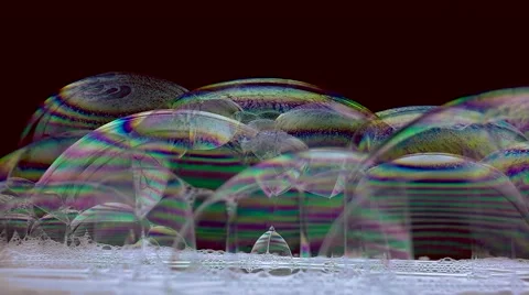 Colorful soap bubble surface texture macro Stock Footage 56764458