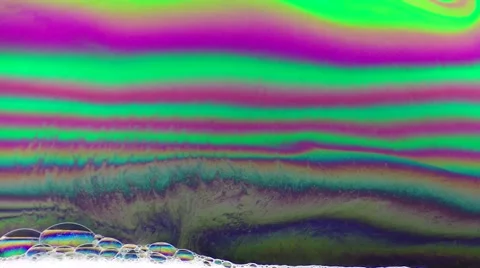 Colorful soap bubble surface texture macro Stock Footage 56764593
