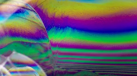 Colorful soap bubble surface texture macro Stock Footage 56764602