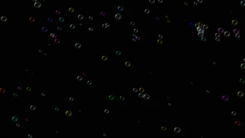Colorful soap bubbles on black background. Beautiful animation for the 스톡 동영상 113601408