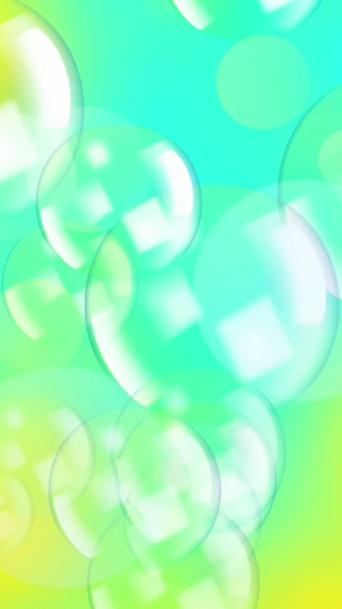 Colorful soap bubbles floating on a bright multi-colored background. Stock Footage 280574131
