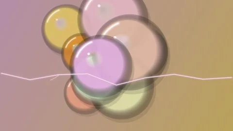 Colorful Soap Bubbles on Gradient Background. Stock-Footage 329928097
