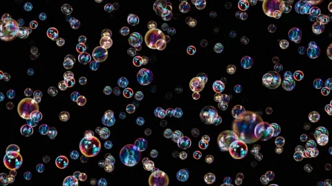 Colorful Soap Bubbles Moving Toward Camera in Slow Motion 스톡 동영상 134454910