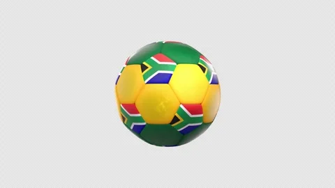 Colorful Soccer Ball Loop Animation with Flag Pattern Alpha Channel Stock Footage 329449055