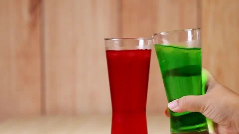 Colorful Soft Drinks Cheers Celebration Stock Footage 302880595