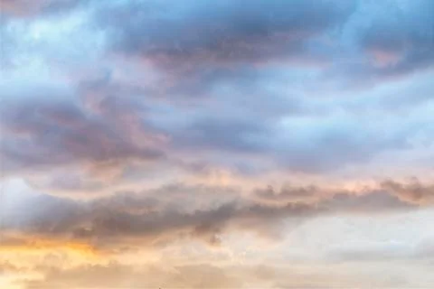 Colorful Soft Sunset Clouds Stock Photos