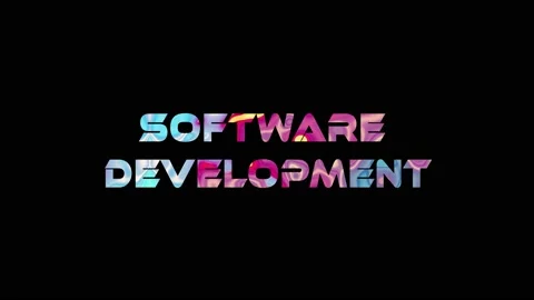 Colorful software development text anima... | Stock Video | Pond5