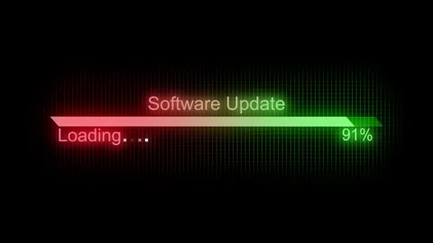 Colorful Software Update Progress Bar Animated, Futuristic Glowing Progress.. Stock Footage 310471374