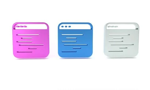 Colorful Software, web developer programming code icon isolated on white ba.. Stock Illustration