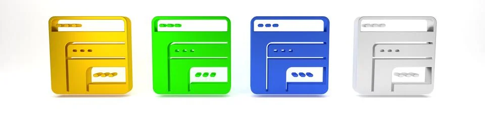 Colorful Software, web developer programming code icon isolated on white ba.. Stock Illustration