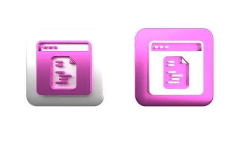 Colorful Software, web developer programming code icon isolated on white ba.. Foto stock