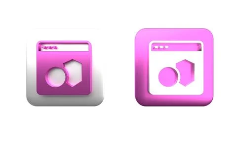 Colorful Software, web developer programming code icon isolated on white ba.. Foto stock